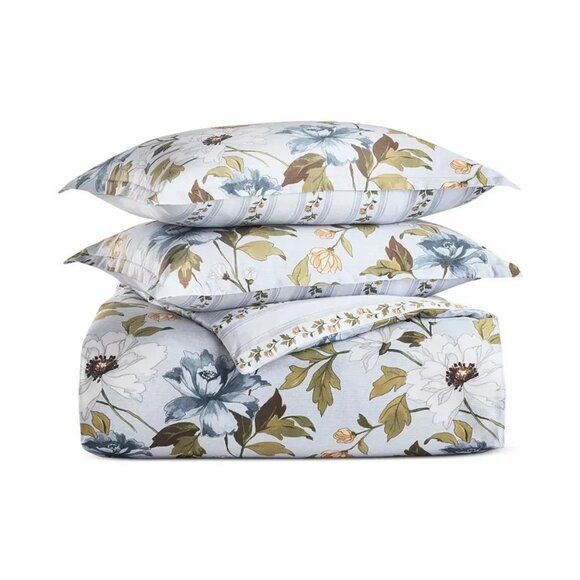 Charter Club Blue Floral Peony Comforter Set Queen $200 - Picture 5 of 6